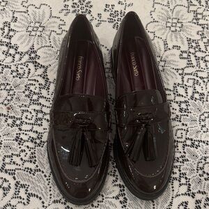 Franco Sarto Brown Patent Leather Loafers